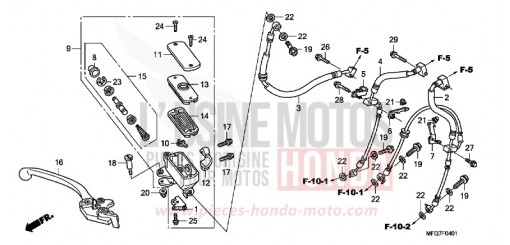 MAITRE-CYLINDRE FREIN AV. (CB600FA/FA3) CB600FA9 de 2009
